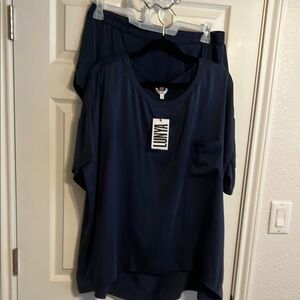 Lunya Blue Oversized Relaxed Short Sleeve Tee